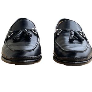 Bruno Magli Bologna Men’s Black Leather Tassel Loafers Size 9M Shoes